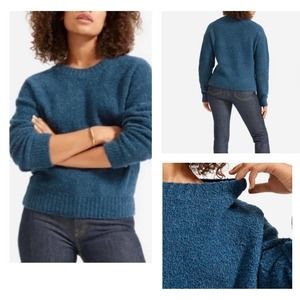 Everlane Blue Lagoon Teddy Crewneck Sweater Size Small